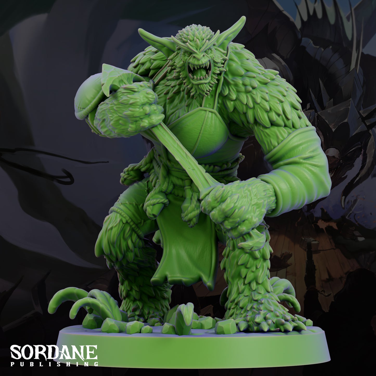 Bugbear Female Savage Goblinoid Warrior Resin Tabletop RPG Figure 25mm Base
