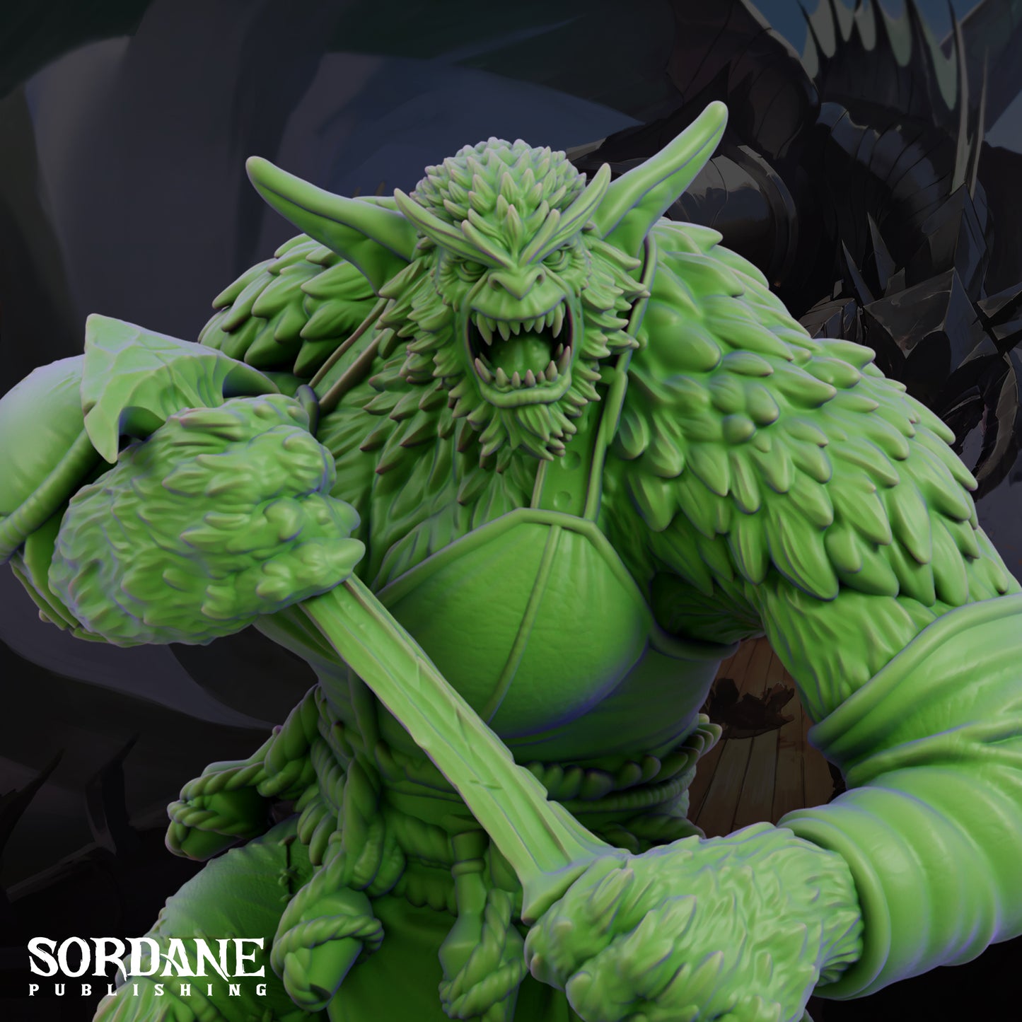 Bugbear Female Savage Goblinoid Warrior Resin Tabletop RPG Figure 25mm Base