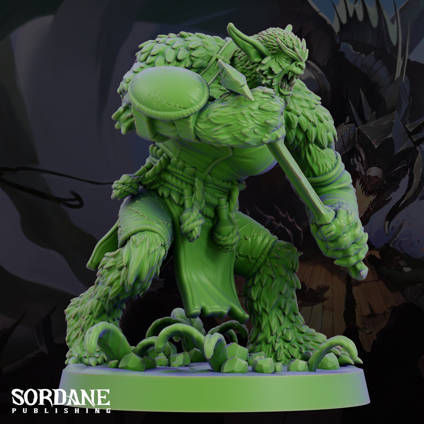 Bugbear Female Savage Goblinoid Warrior Resin Tabletop RPG Figure 25mm Base