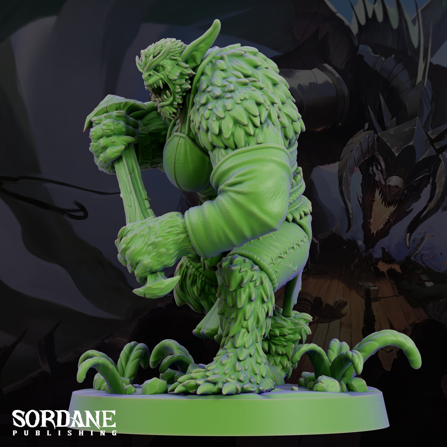 Bugbear Female Savage Goblinoid Warrior Resin Tabletop RPG Figure 25mm Base
