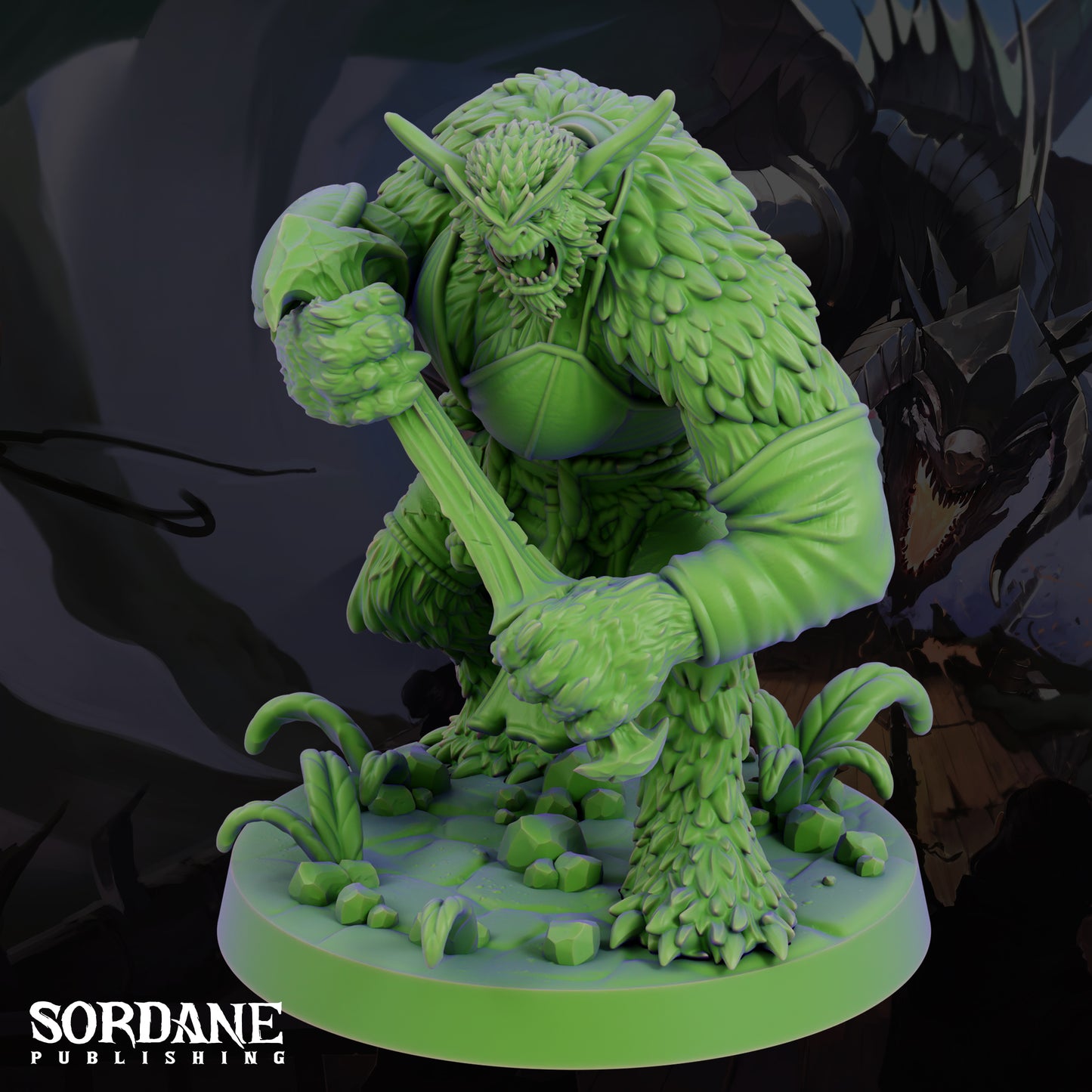 Bugbear Female Savage Goblinoid Warrior Resin Tabletop RPG Figure 25mm Base