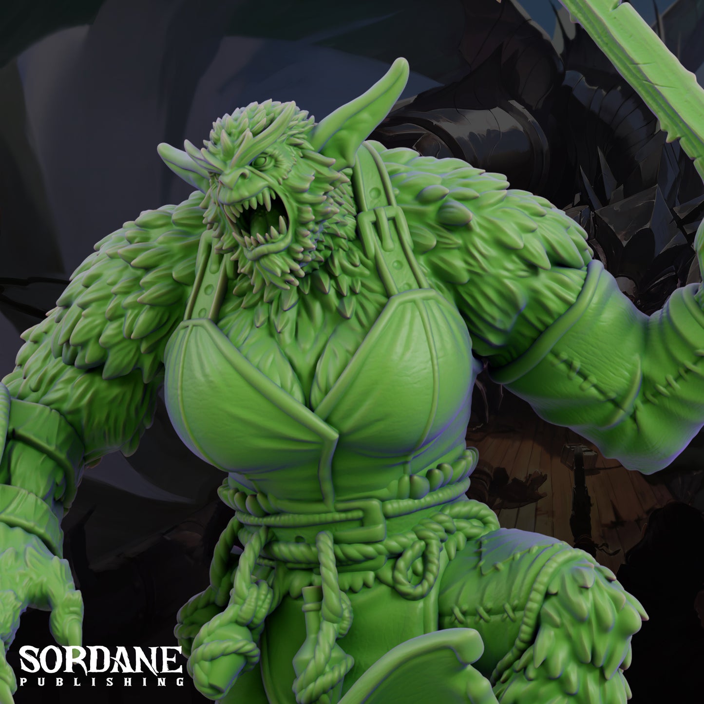 Bugbear Female Savage Goblinoid Warrior Resin Tabletop RPG Figure 25mm Base