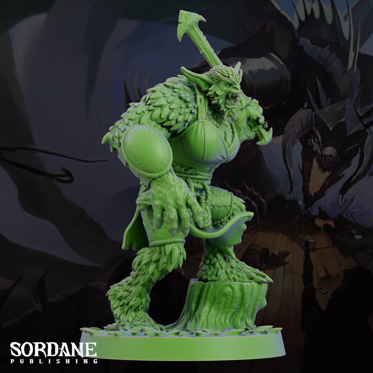 Bugbear Female Savage Goblinoid Warrior Resin Tabletop RPG Figure 25mm Base