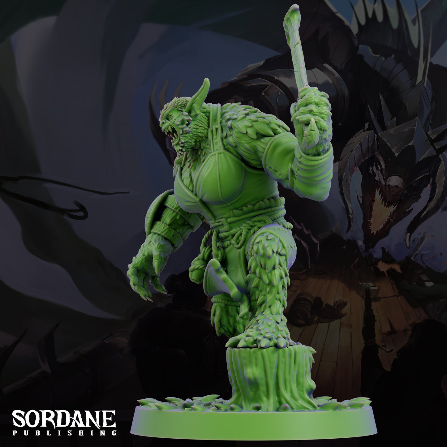 Bugbear Female Savage Goblinoid Warrior Resin Tabletop RPG Figure 25mm Base