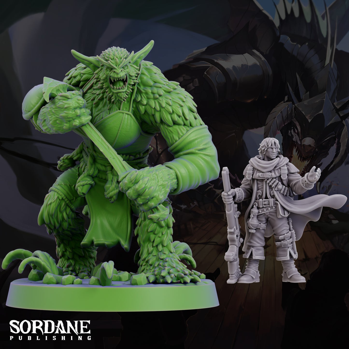 Bugbear Female Savage Goblinoid Warrior Resin Tabletop RPG Figure 25mm Base