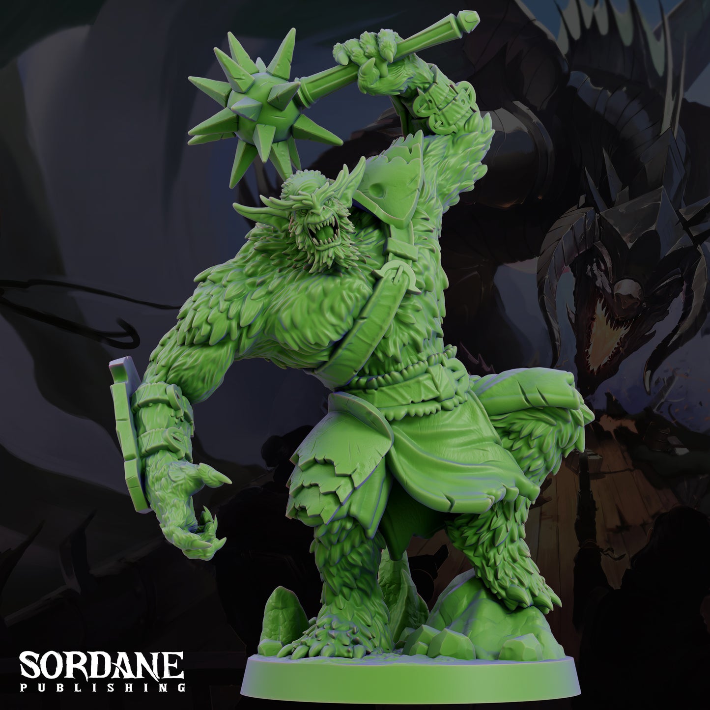 Bugbear Savage Goblinoid Warrior Resin Tabletop RPG Figure 25mm or 50mm Base