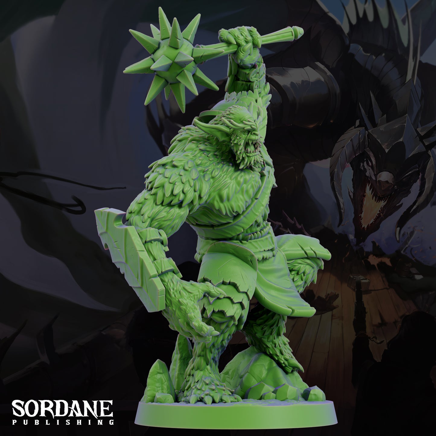 Bugbear Savage Goblinoid Warrior Resin Tabletop RPG Figure 25mm or 50mm Base
