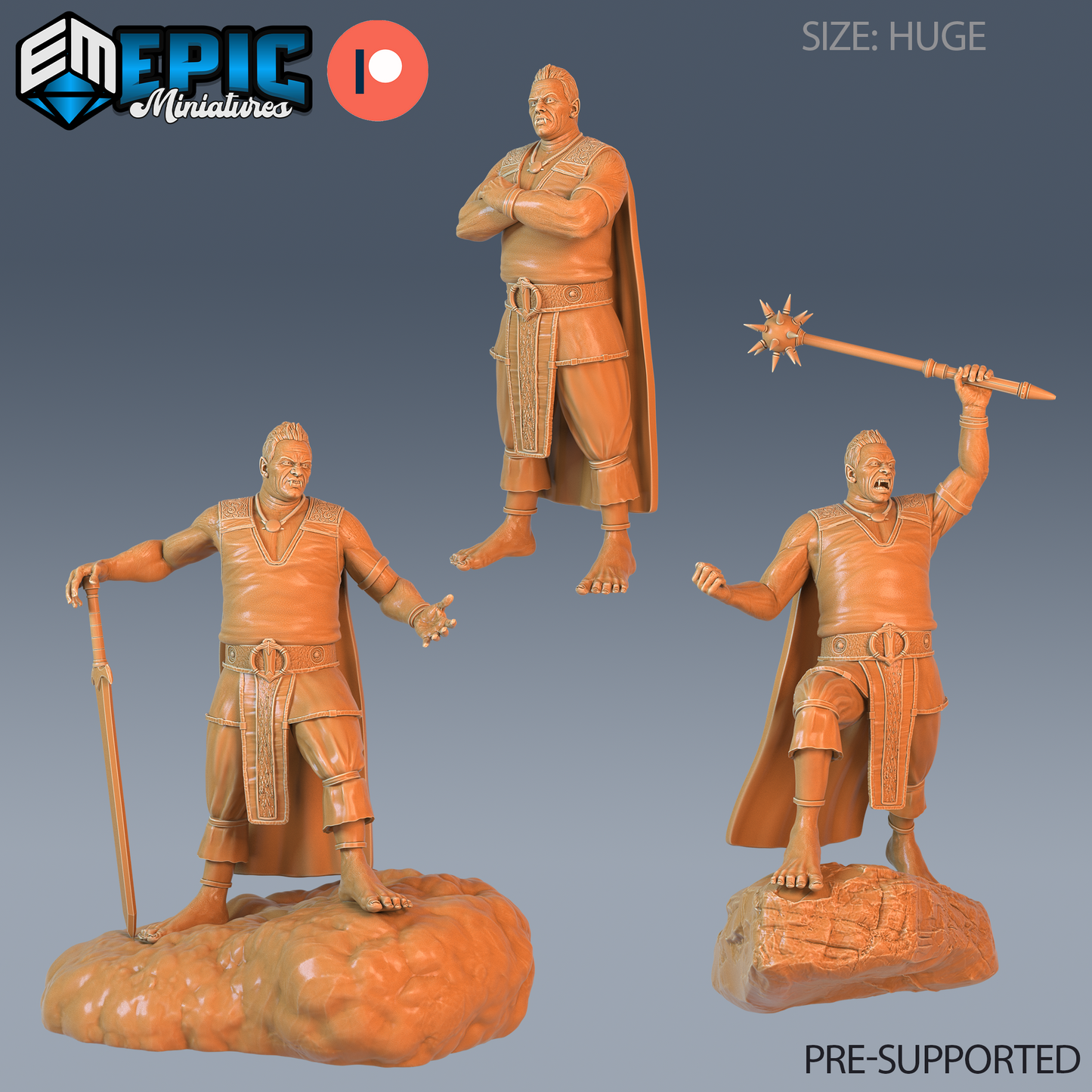 Cloud Giant DND TTRPG Resin Model 76mm Base