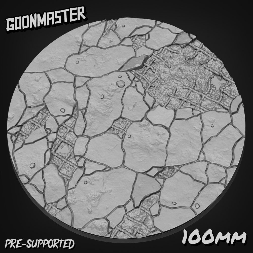 Concrete Design Base Collection DND TTRPG Resin Bases 25mm 170mm