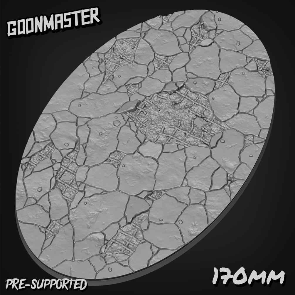 Concrete Design Base Collection DND TTRPG Resin Bases 25mm 170mm