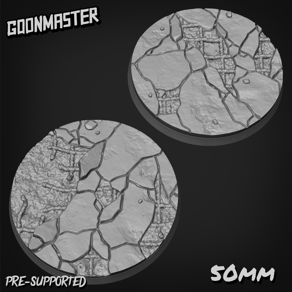 Concrete Design Base Collection DND TTRPG Resin Bases 25mm 170mm