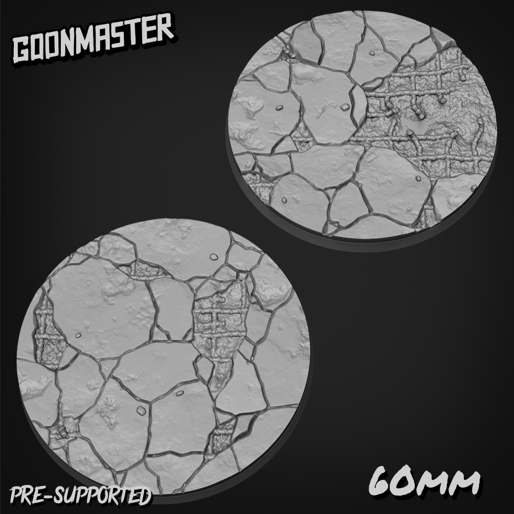 Concrete Design Base Collection DND TTRPG Resin Bases 25mm 170mm