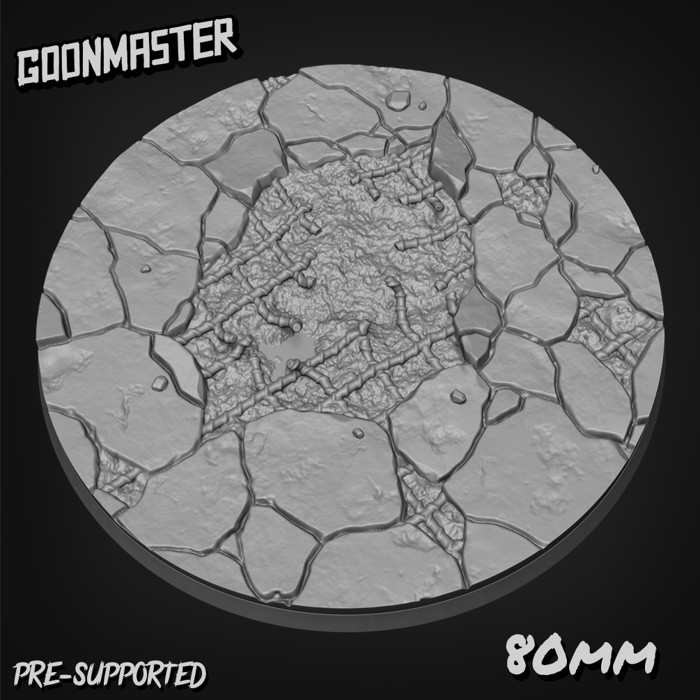 Concrete Design Base Collection DND TTRPG Resin Bases 25mm 170mm