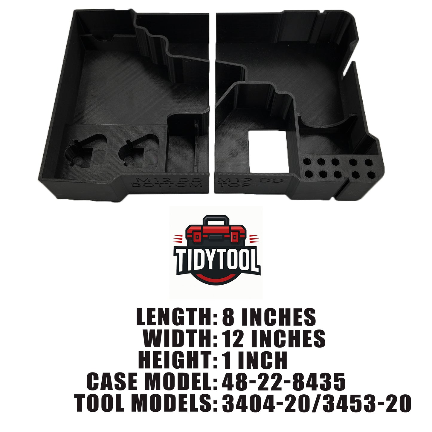 M12 Fuel Drill Driver Organizer For Milwaukee Compact Packout