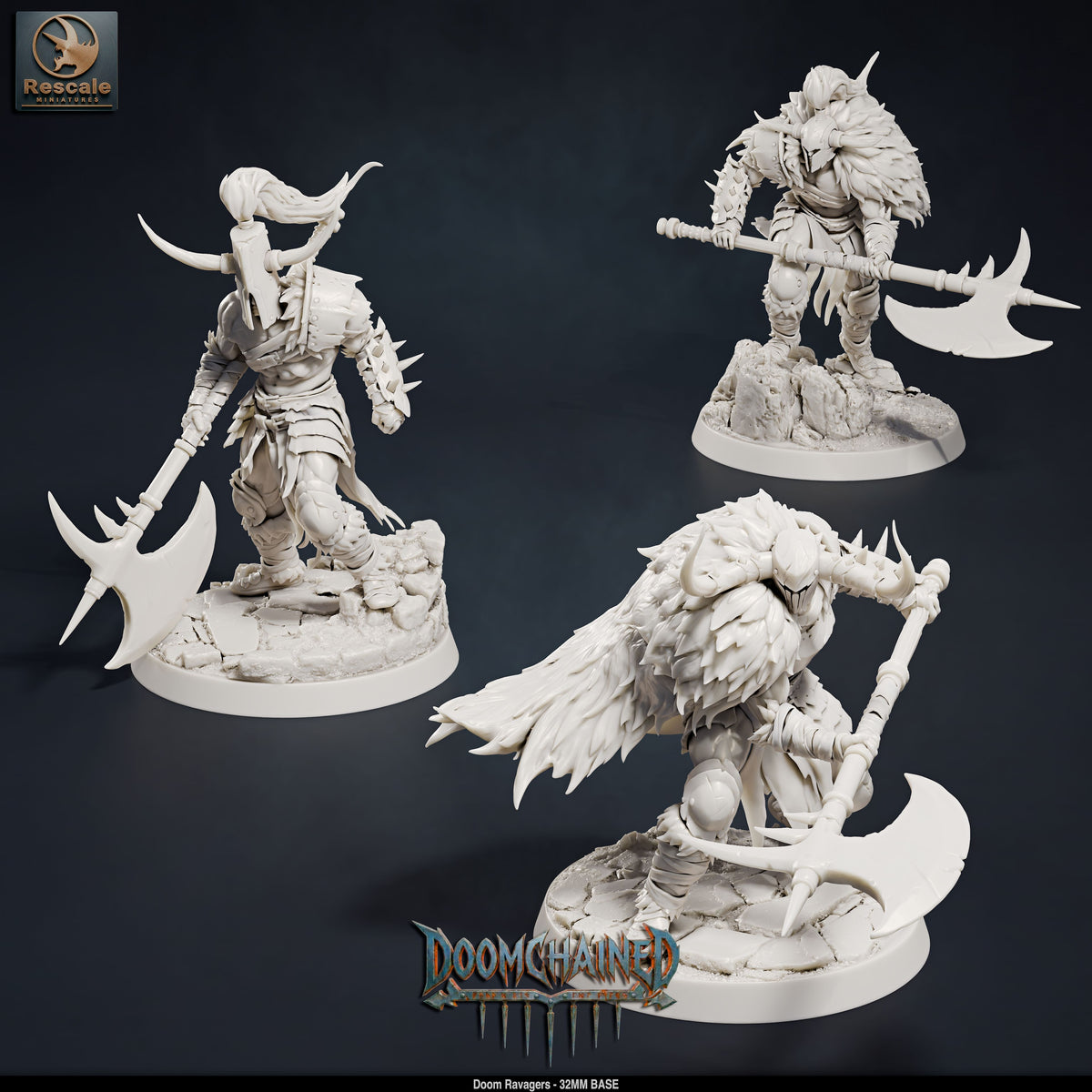 Doom Ravager Knights DND TTRPG Resin Miniature 32mm Base