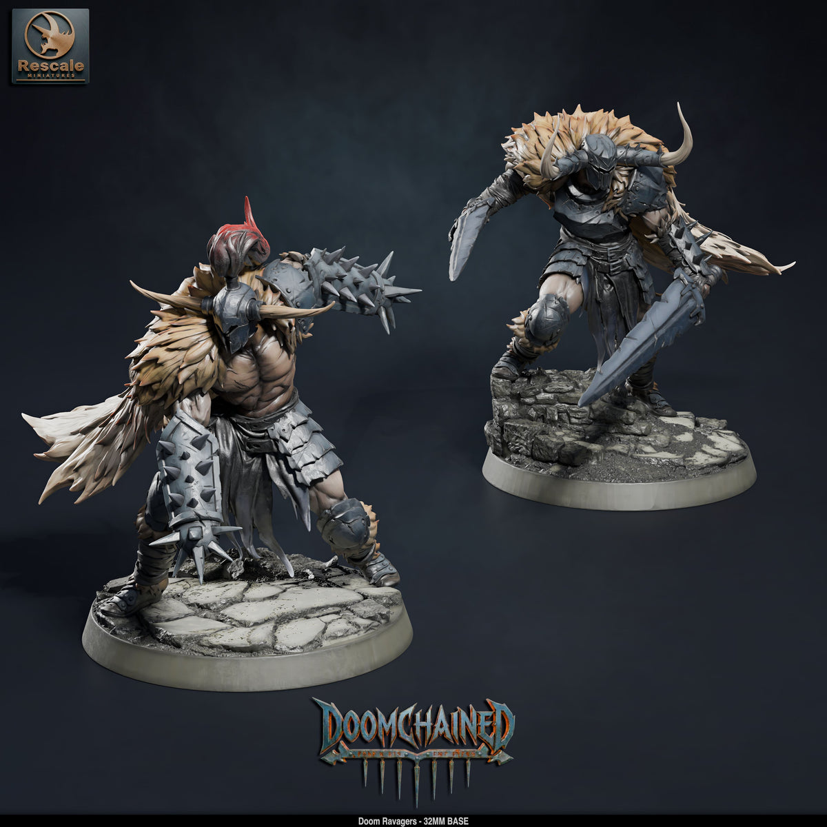 Doom Ravager Knights DND TTRPG Resin Miniature 32mm Base