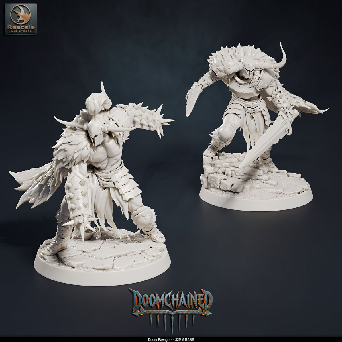 Doom Ravager Knights DND TTRPG Resin Miniature 32mm Base