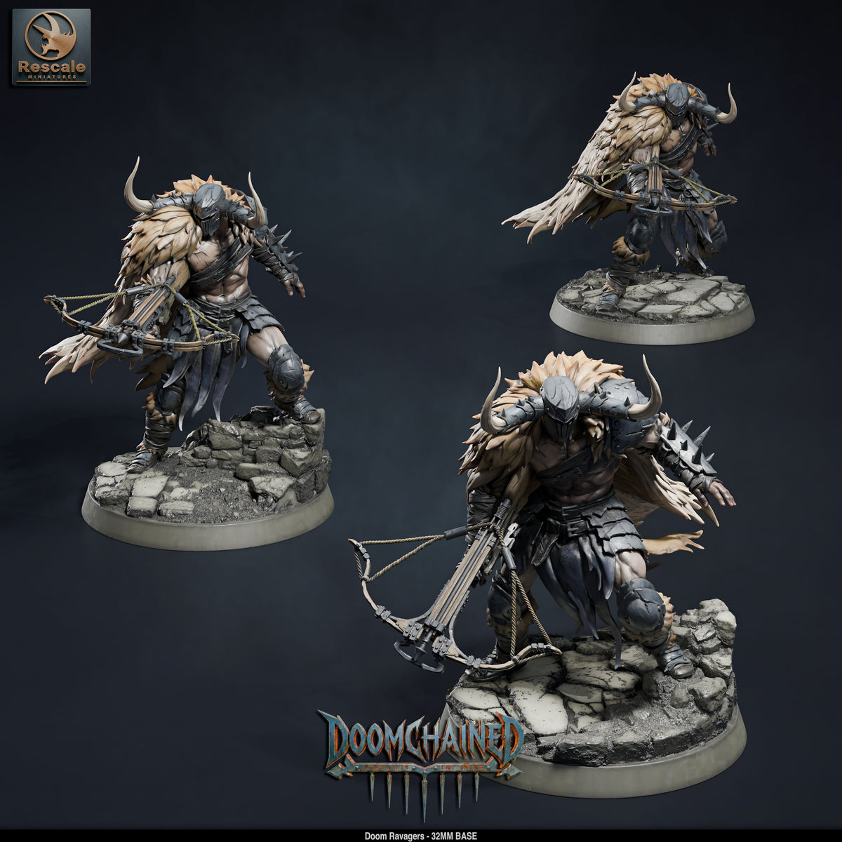 Doom Ravager Knights DND TTRPG Resin Miniature 32mm Base