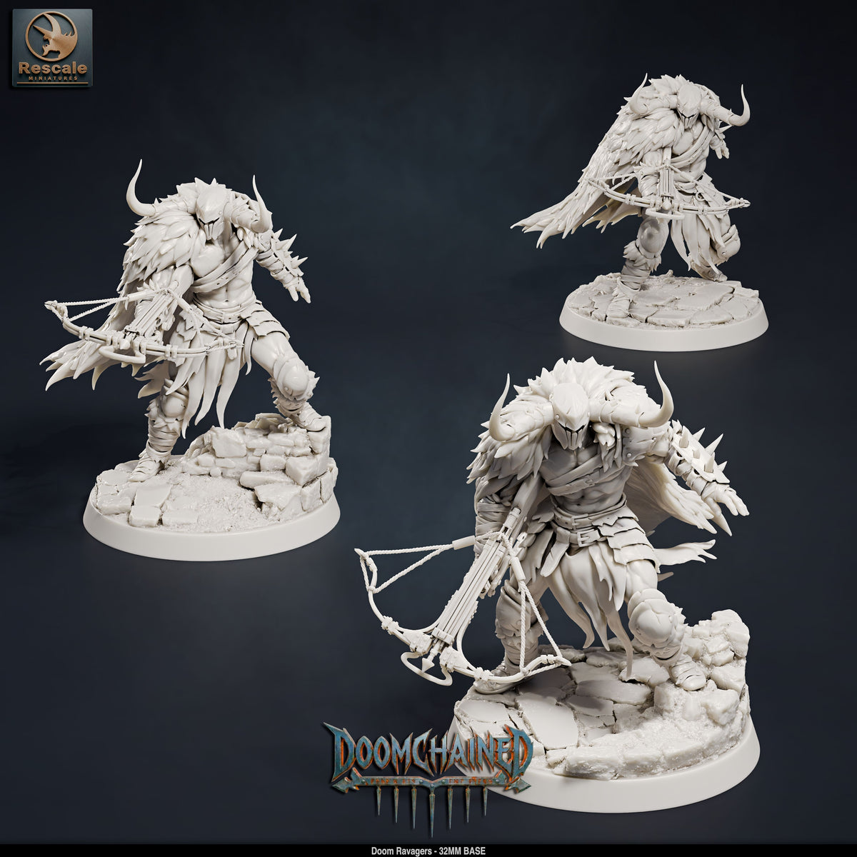 Doom Ravager Knights DND TTRPG Resin Miniature 32mm Base