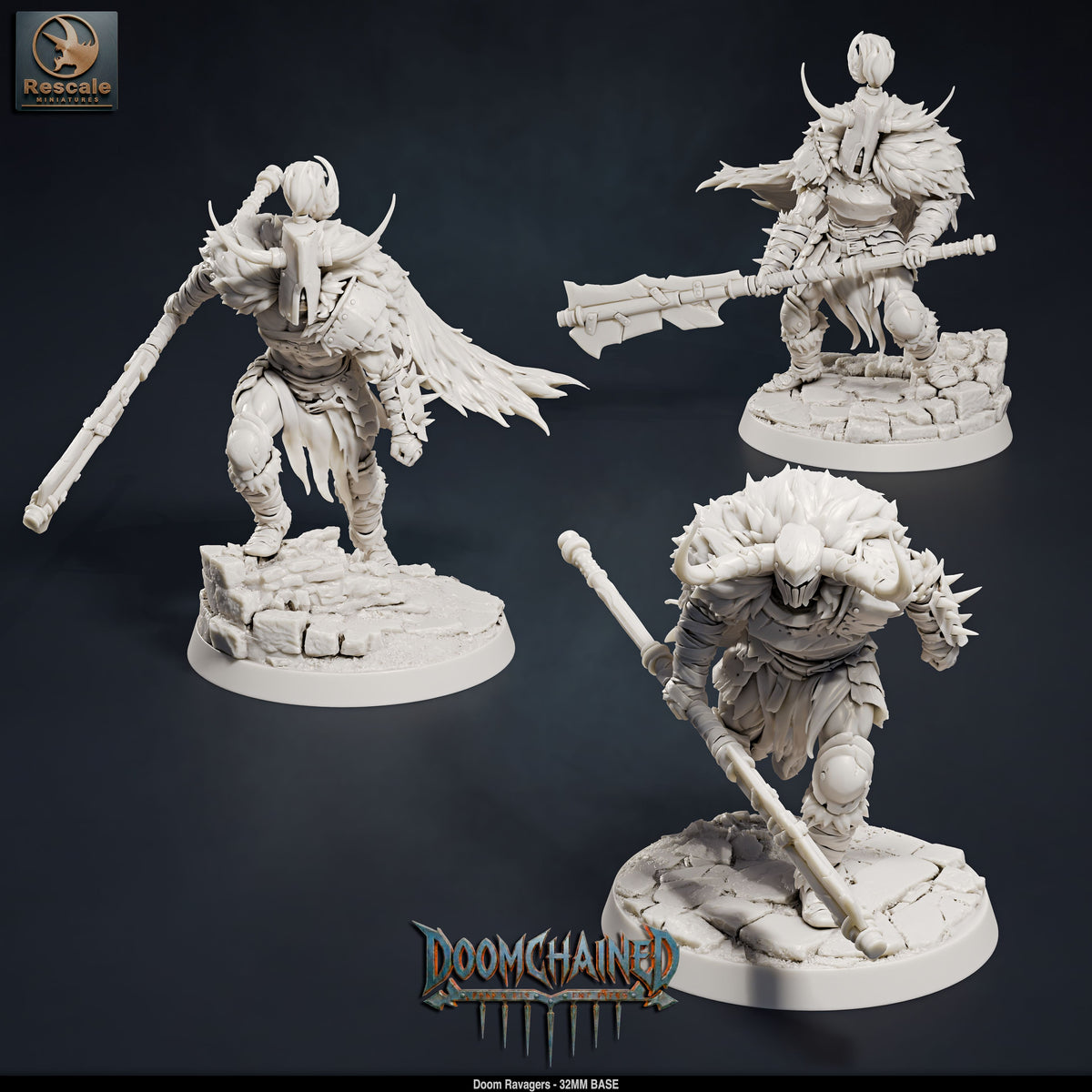Doom Ravager Knights DND TTRPG Resin Miniature 32mm Base