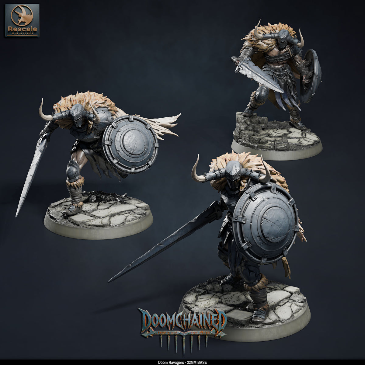 Doom Ravager Knights DND TTRPG Resin Miniature 32mm Base