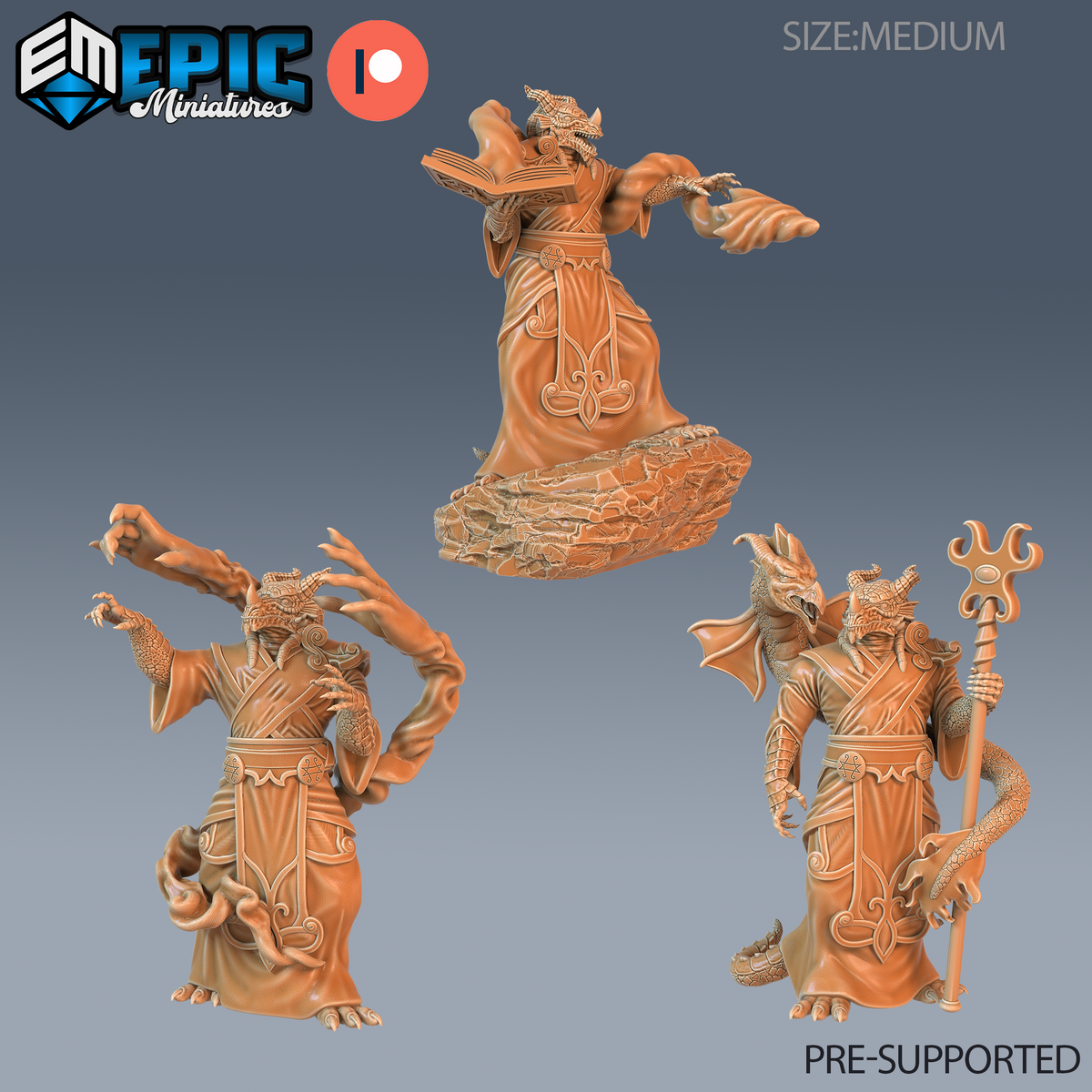 Dragonborn Priest DND Miniature TTRPG Resin Figure 25mm Base