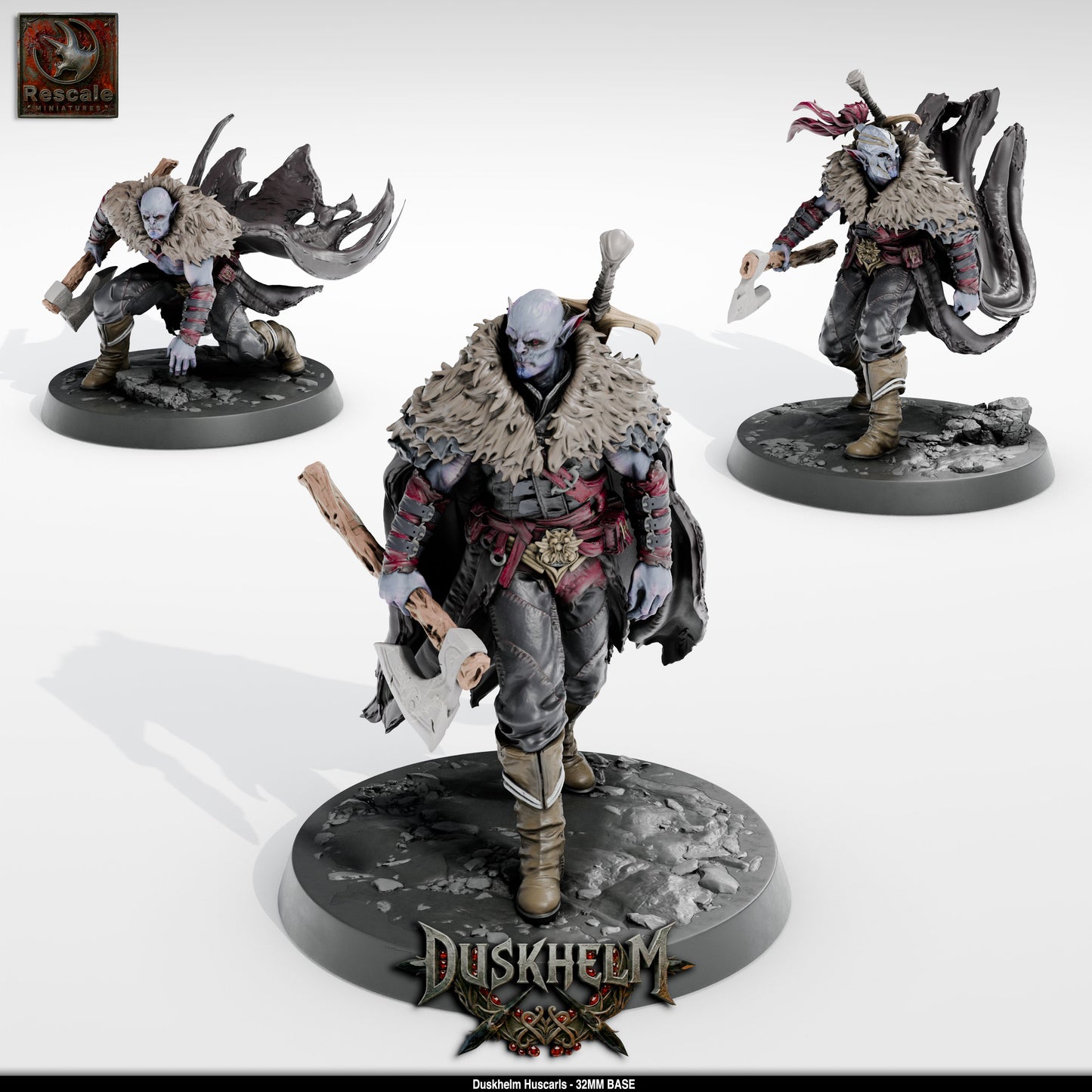 Vampire Duskhelm Huscarls Vampire Warriors DND Miniature TTRPG Resin Figure 32mm Base