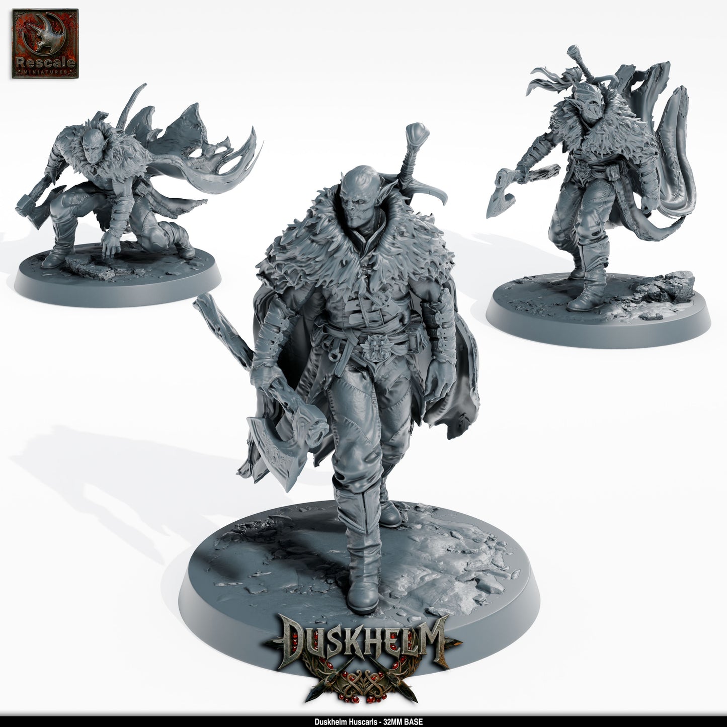 Vampire Duskhelm Huscarls Vampire Warriors DND Miniature TTRPG Resin Figure 32mm Base
