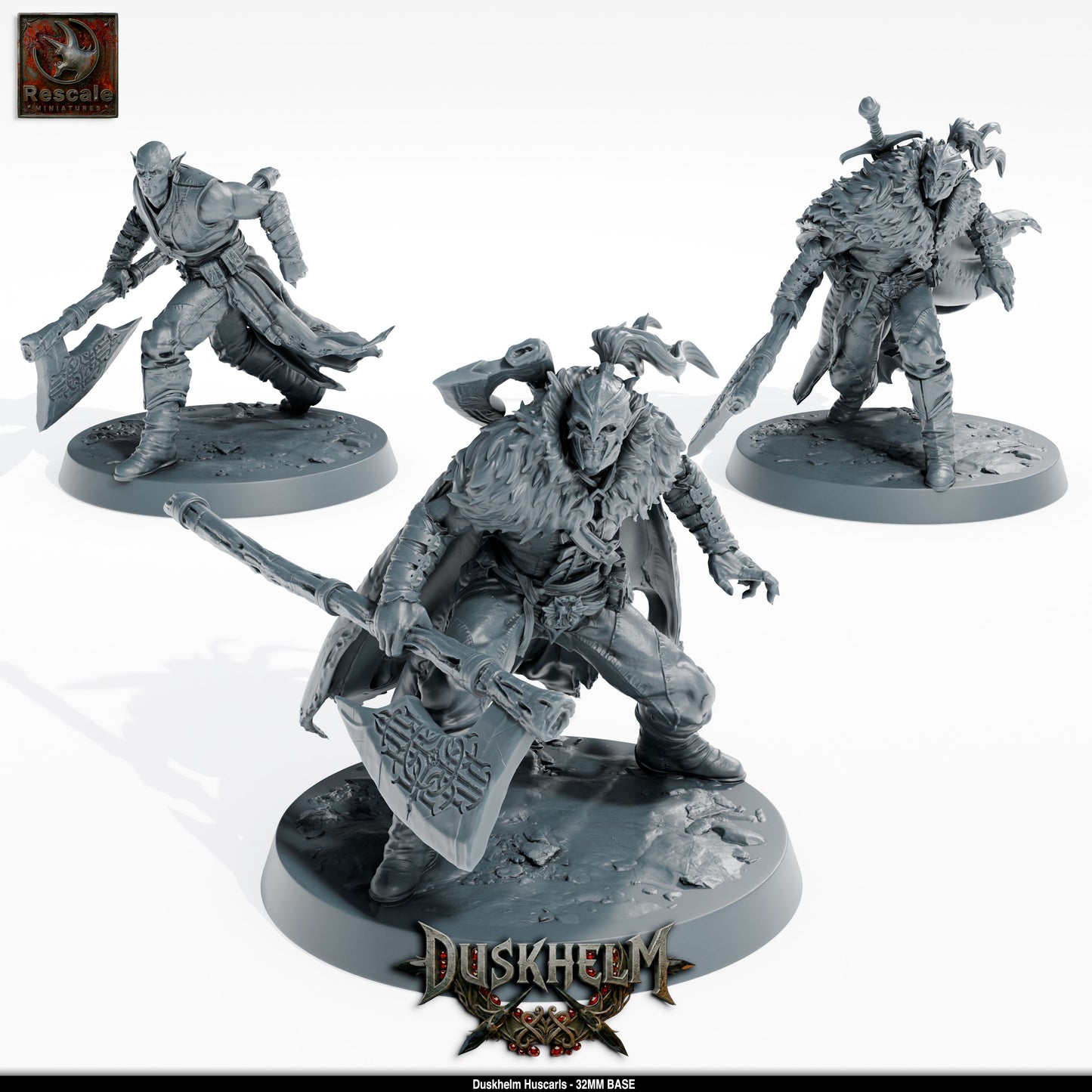 Vampire Duskhelm Huscarls Vampire Warriors DND Miniature TTRPG Resin Figure 32mm Base
