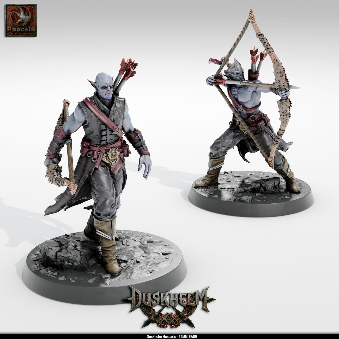 Vampire Duskhelm Huscarls Vampire Warriors DND Miniature TTRPG Resin Figure 32mm Base