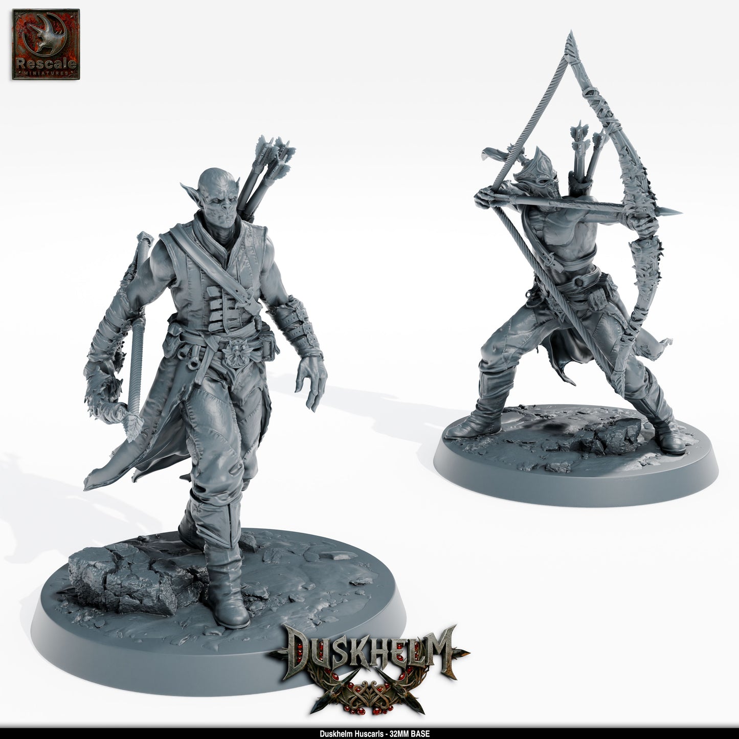 Vampire Duskhelm Huscarls Vampire Warriors DND Miniature TTRPG Resin Figure 32mm Base