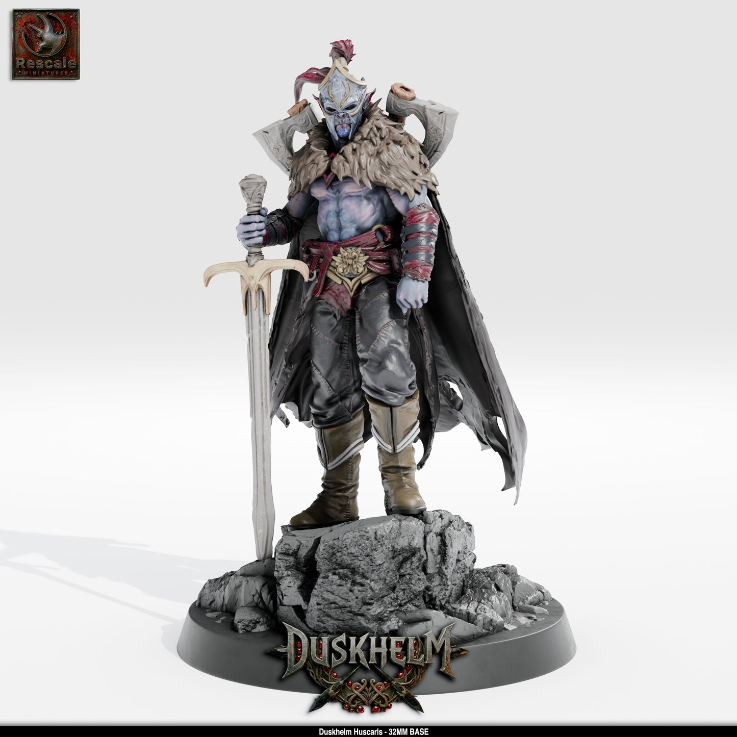 Vampire Duskhelm Huscarls Vampire Warriors DND Miniature TTRPG Resin Figure 32mm Base
