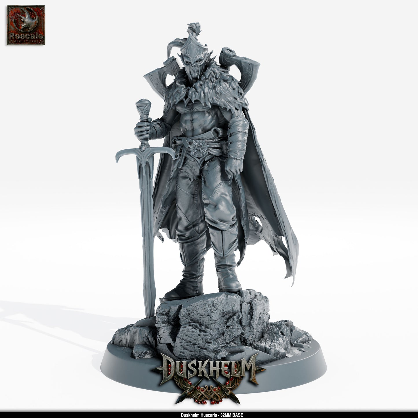 Vampire Duskhelm Huscarls Vampire Warriors DND Miniature TTRPG Resin Figure 32mm Base