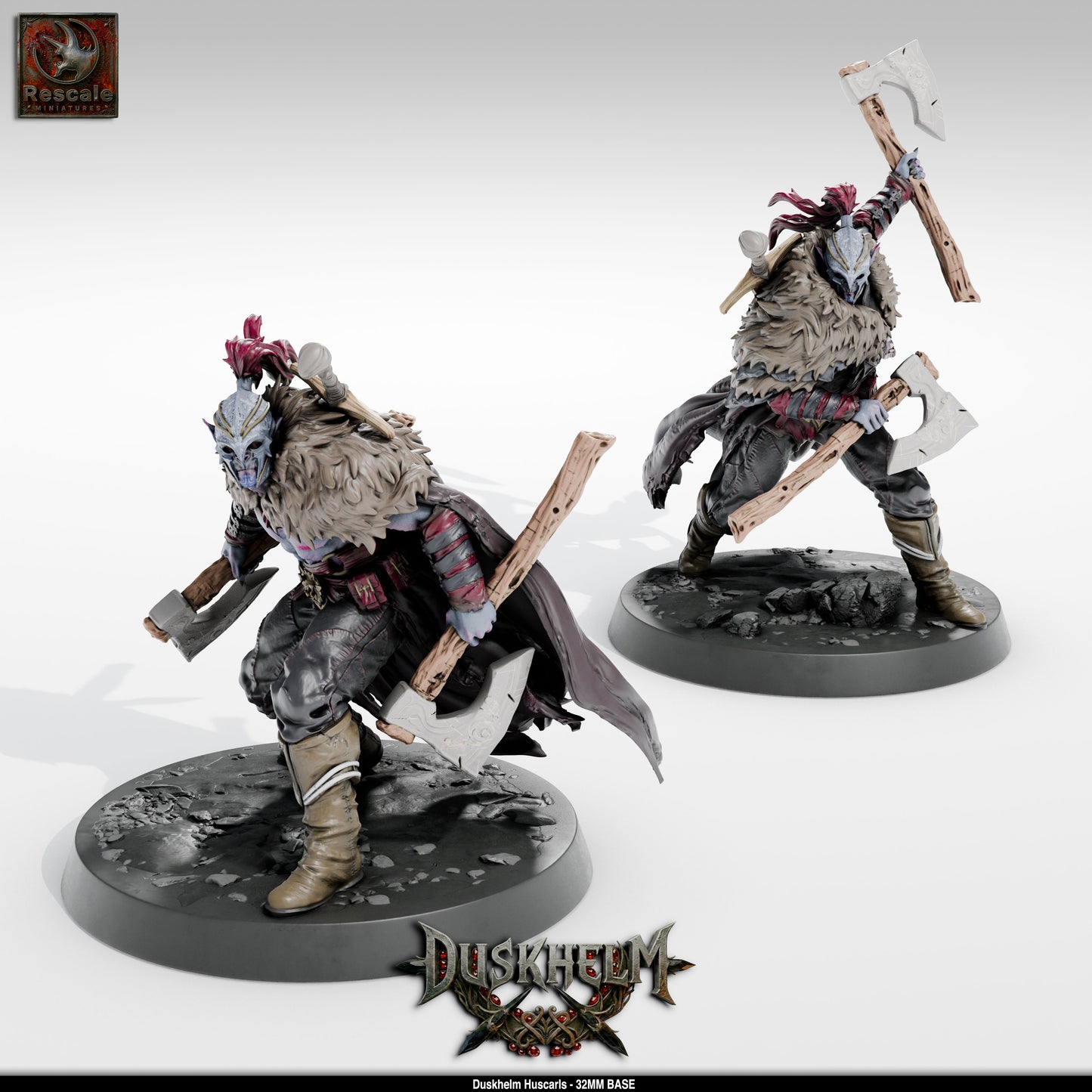 Vampire Duskhelm Huscarls Vampire Warriors DND Miniature TTRPG Resin Figure 32mm Base