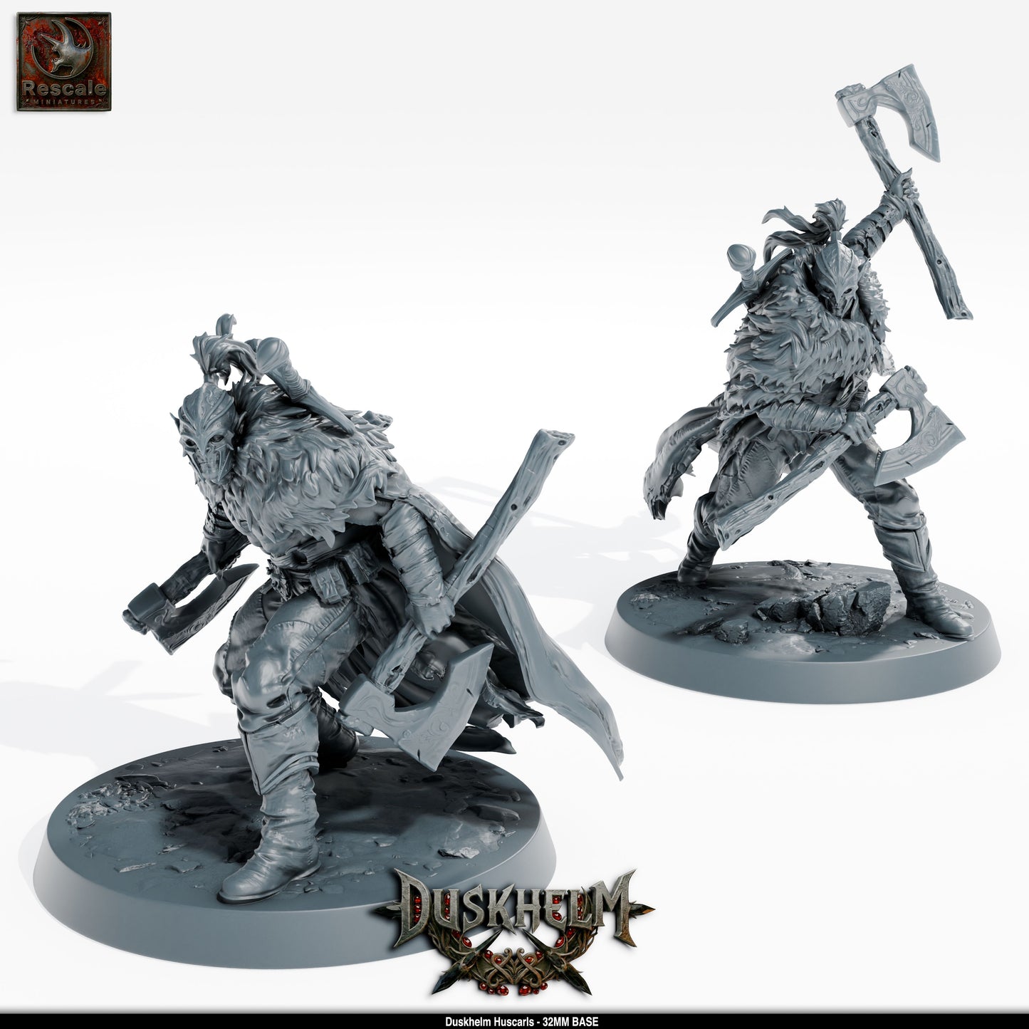 Vampire Duskhelm Huscarls Vampire Warriors DND Miniature TTRPG Resin Figure 32mm Base