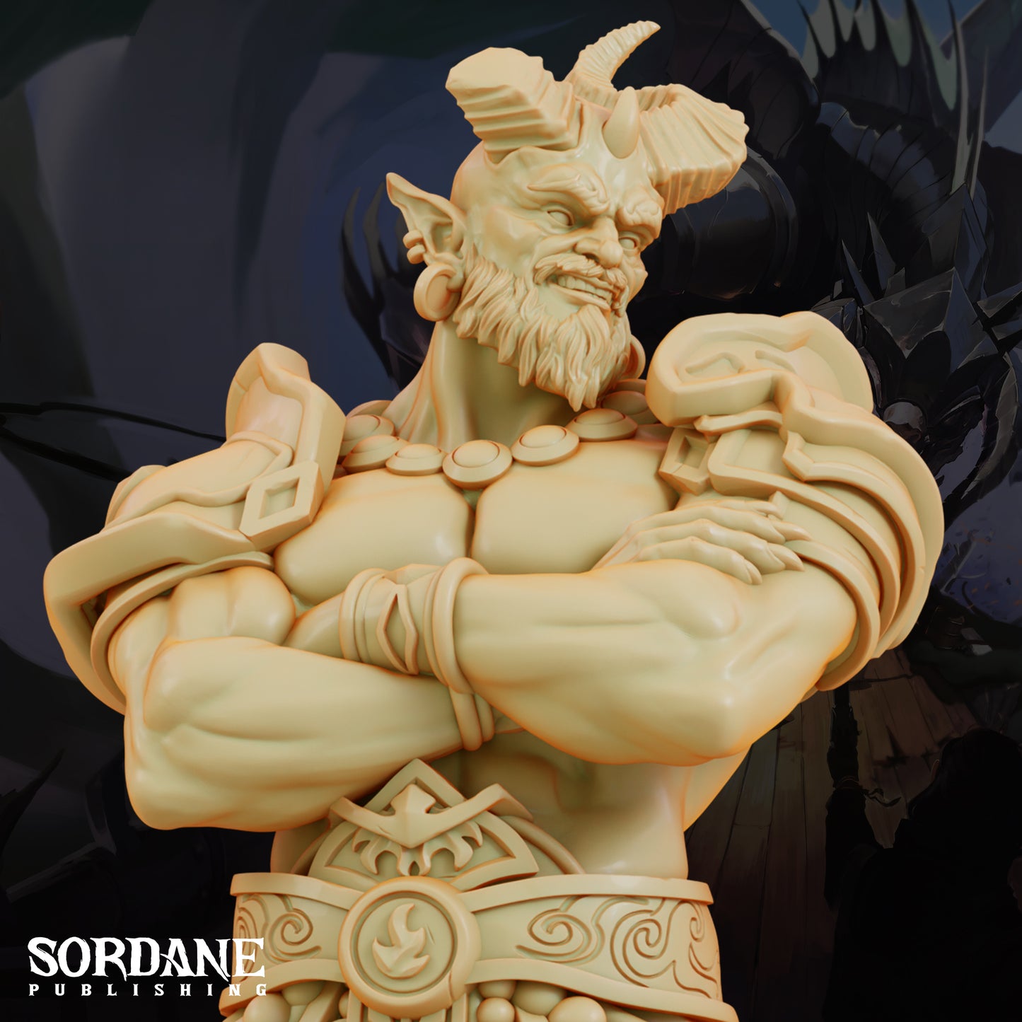 Efreeti Fire Genie DND Miniature TTRPG Resin Figure 50mm Base