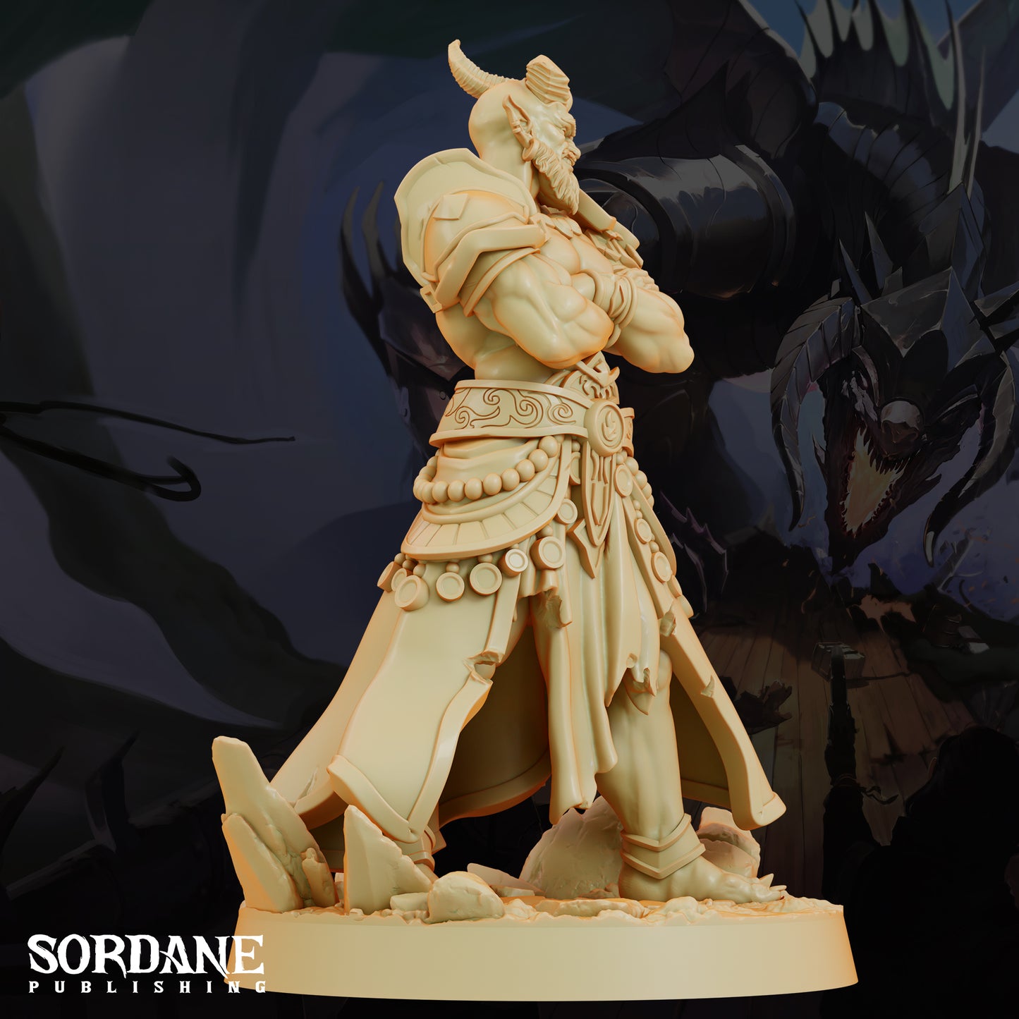 Efreeti Fire Genie DND Miniature TTRPG Resin Figure 50mm Base