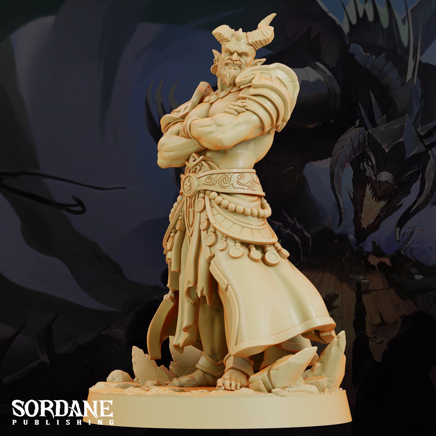 Efreeti Fire Genie DND Miniature TTRPG Resin Figure 50mm Base