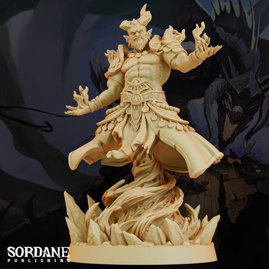 Efreeti Fire Genie DND Miniature TTRPG Resin Figure 50mm Base