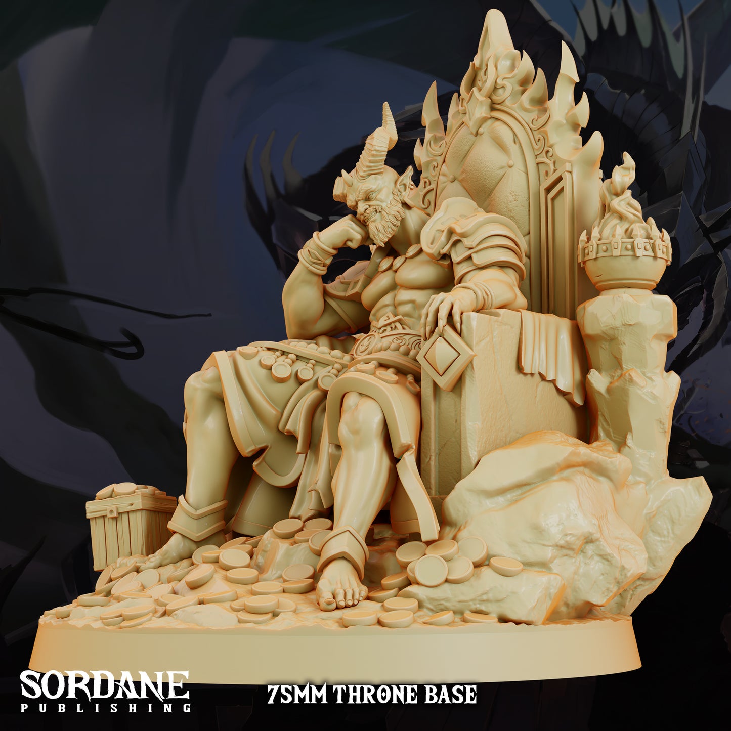 Efreeti Fire Genie DND Miniature TTRPG Resin Figure 50mm Base