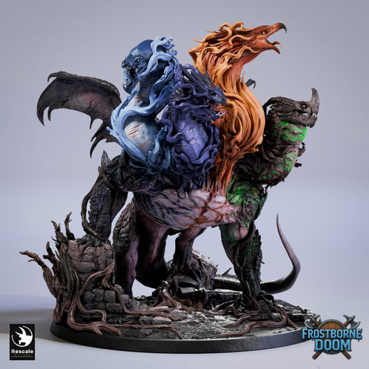 Elemental Dragon Large Scale DnD Miniature | Epic Dragon Figure for Dungeons and Dragons | Resin 3D Printed Tabletop RPG Model
