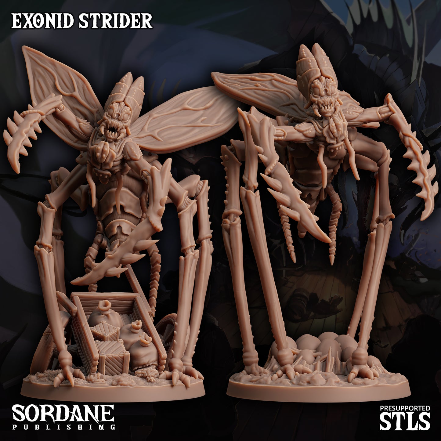Exonid Strider DND TTRPG Resin Model 75mm Base