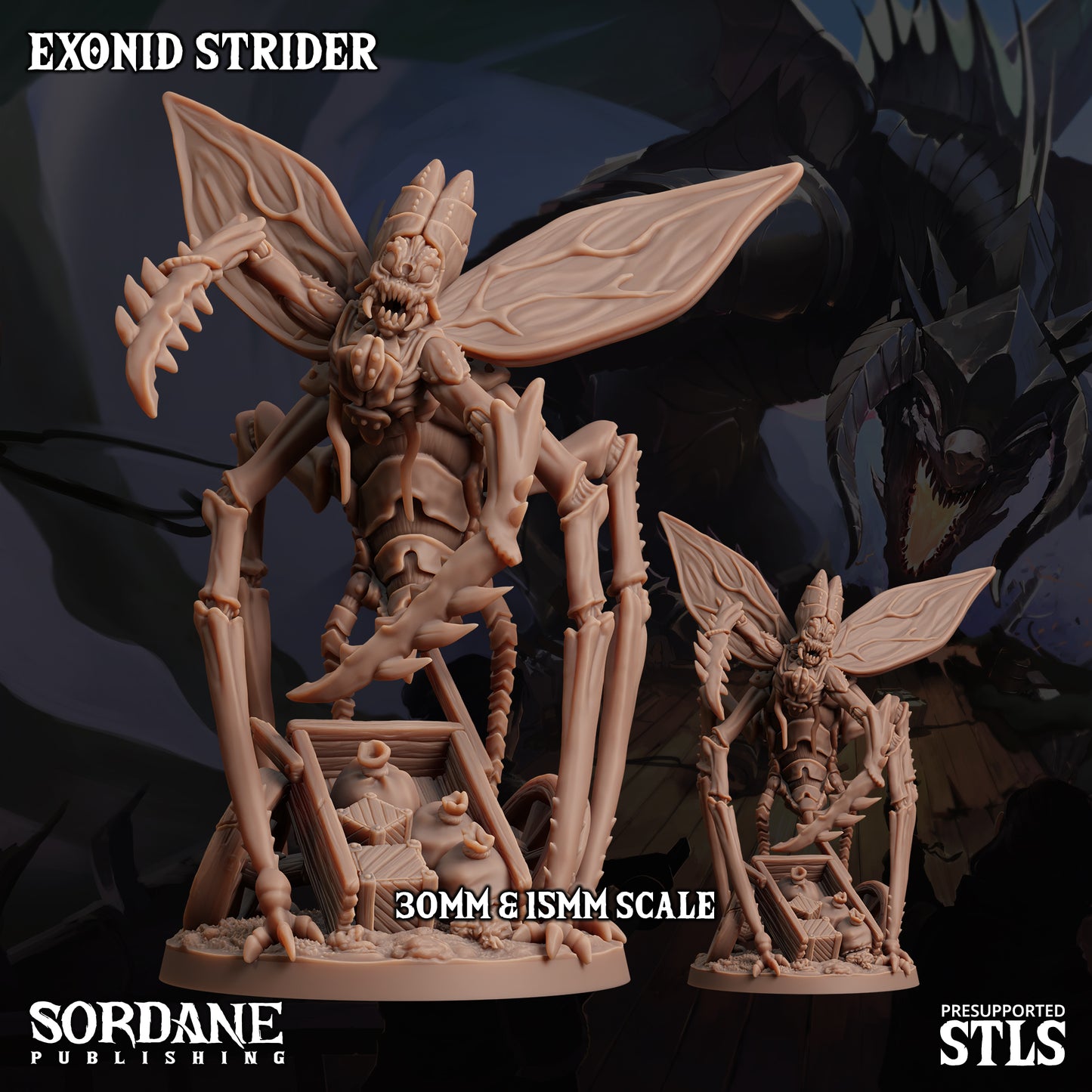 Exonid Strider DND TTRPG Resin Model 75mm Base