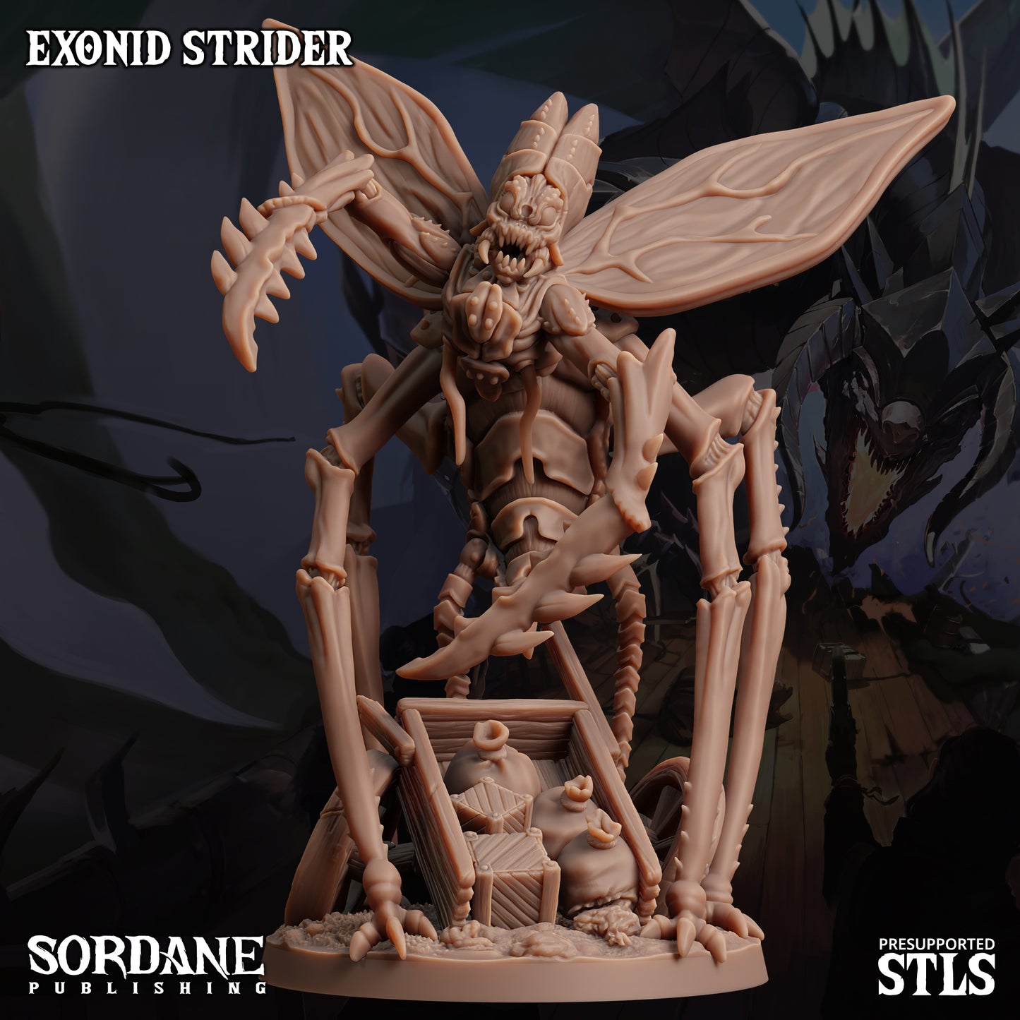 Exonid Strider DND TTRPG Resin Model 75mm Base