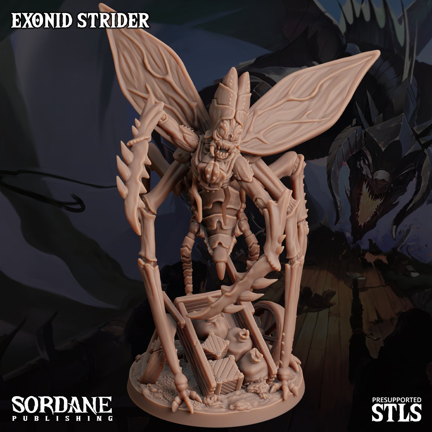 Exonid Strider DND TTRPG Resin Model 75mm Base