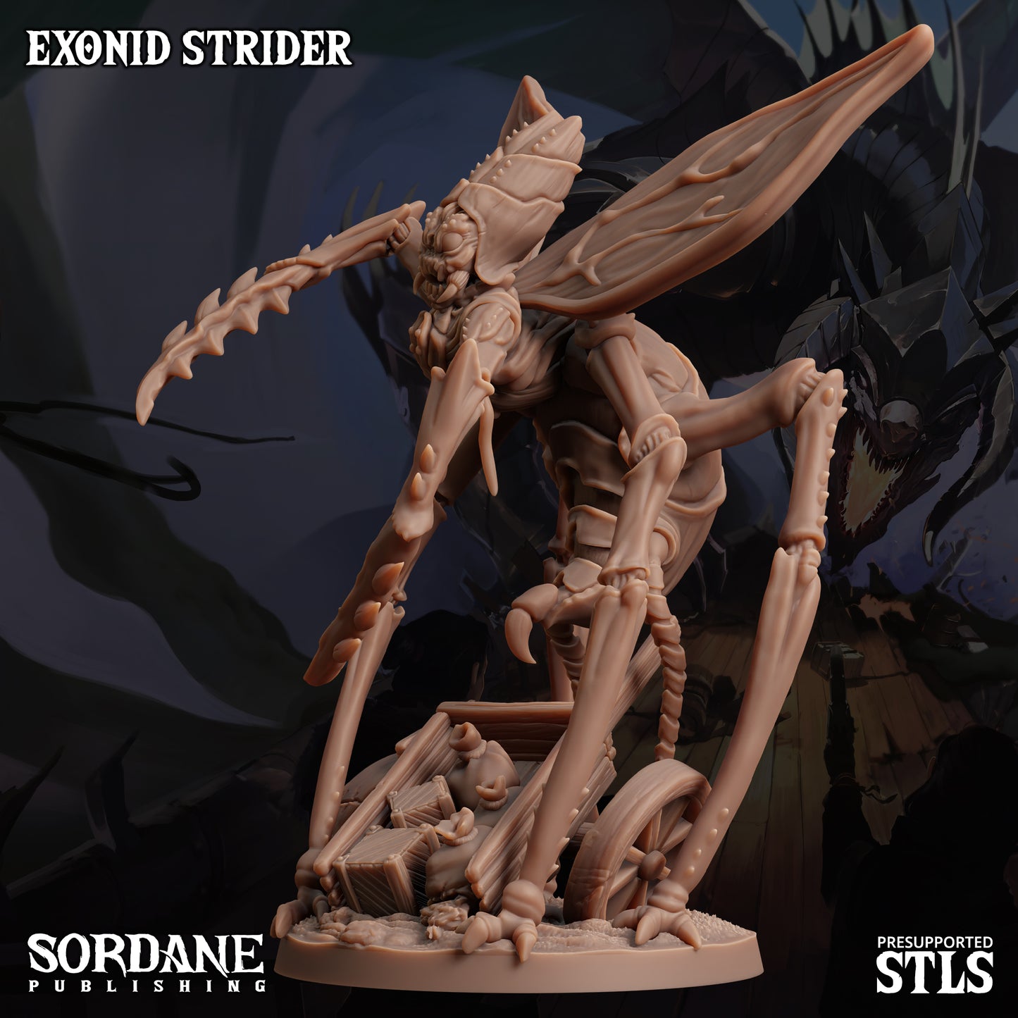 Exonid Strider DND TTRPG Resin Model 75mm Base