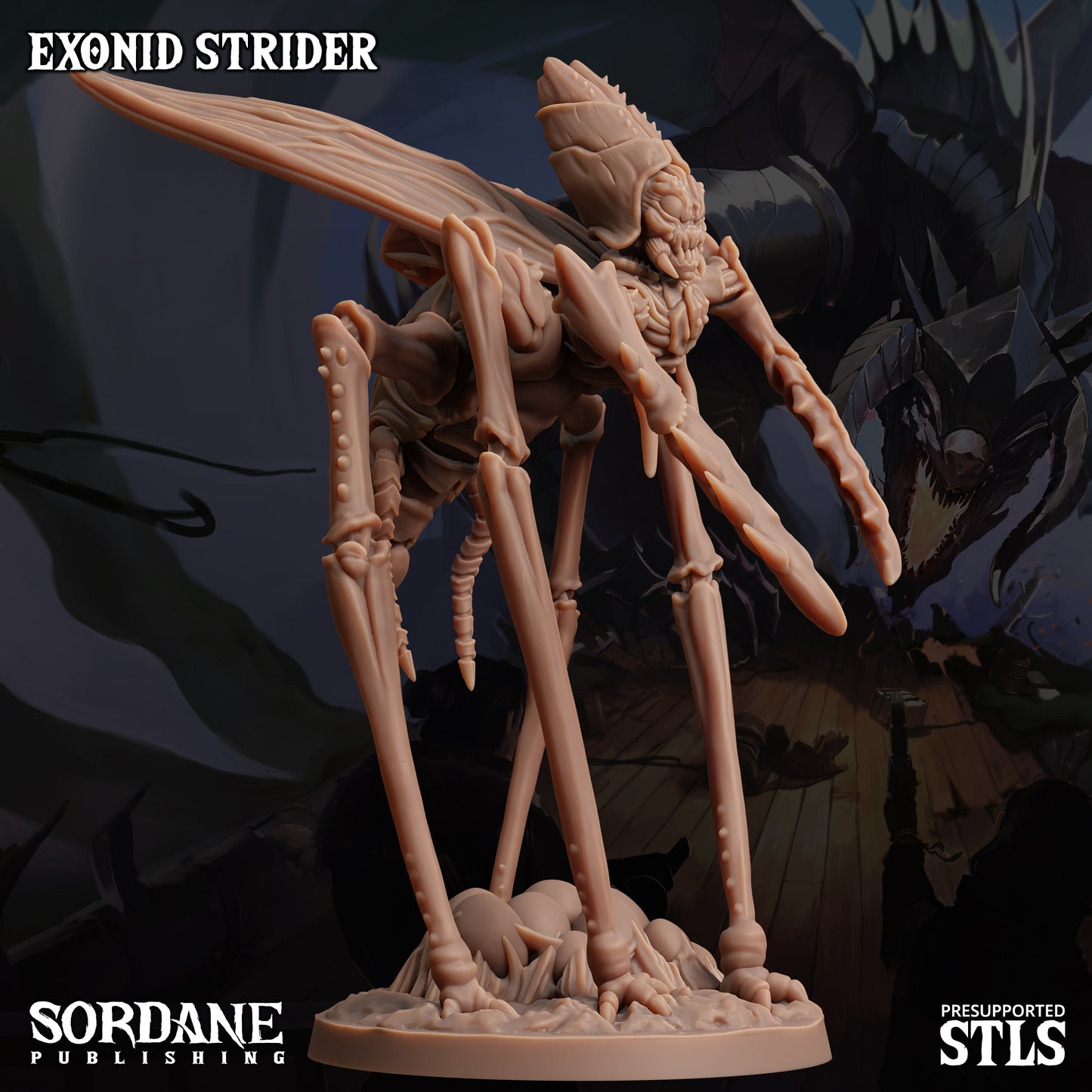 Exonid Strider DND TTRPG Resin Model 75mm Base