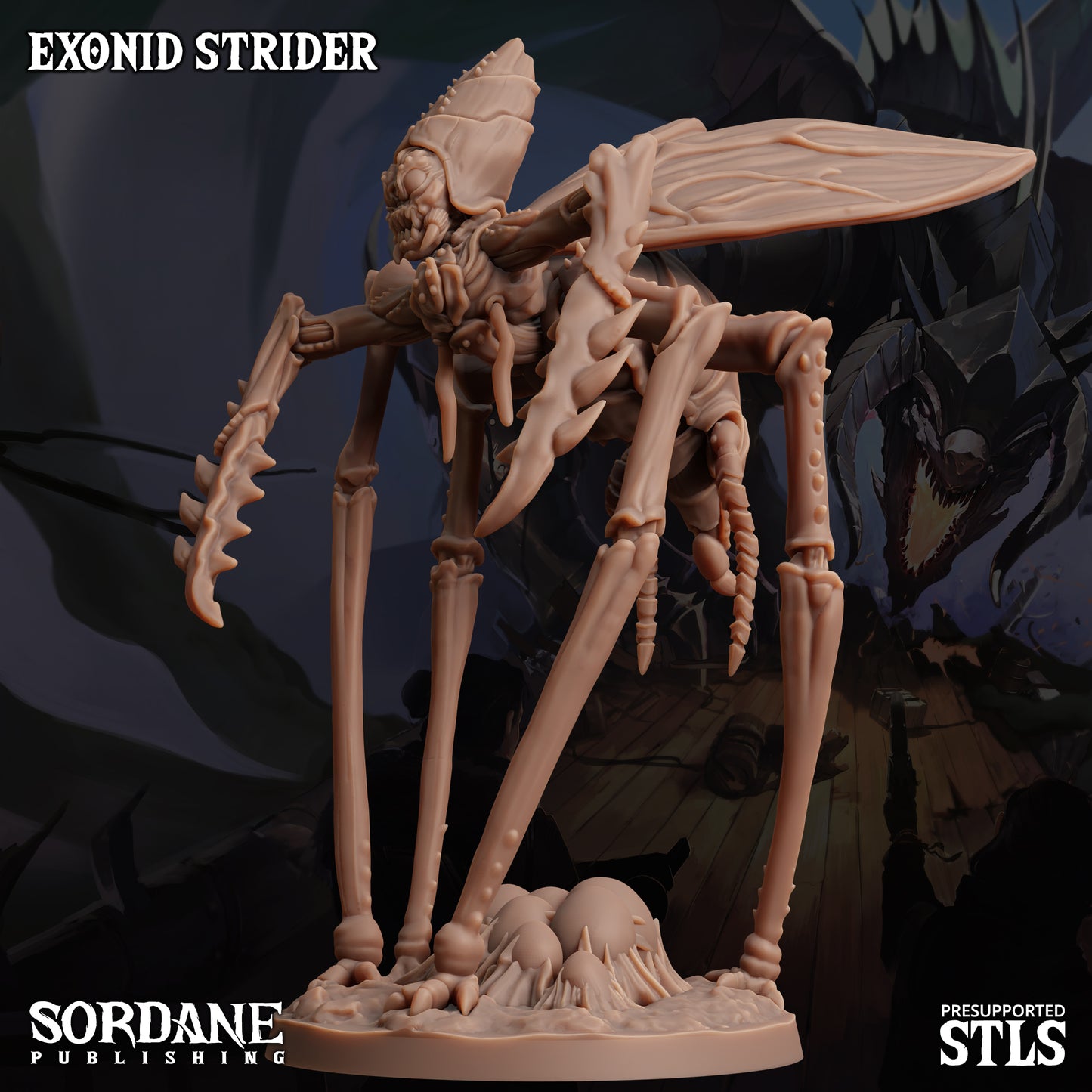 Exonid Strider DND TTRPG Resin Model 75mm Base