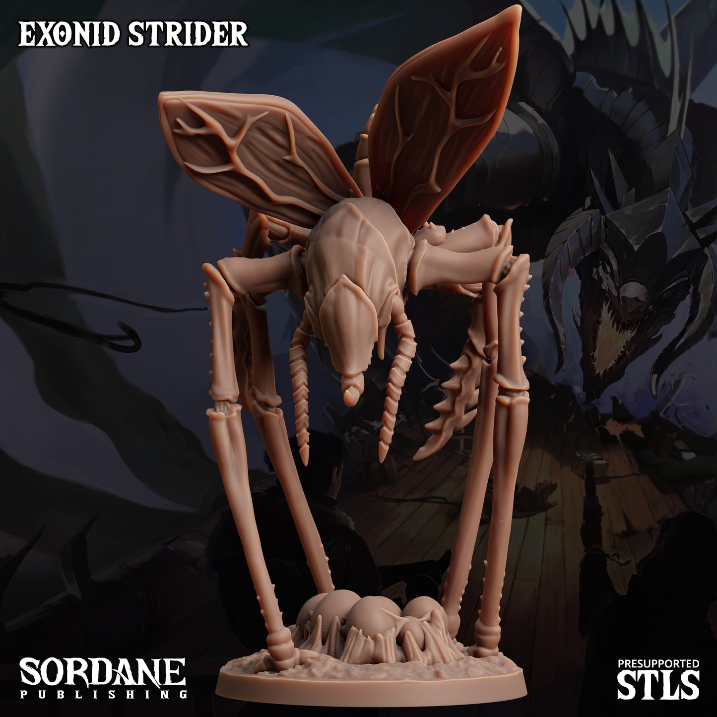 Exonid Strider DND TTRPG Resin Model 75mm Base