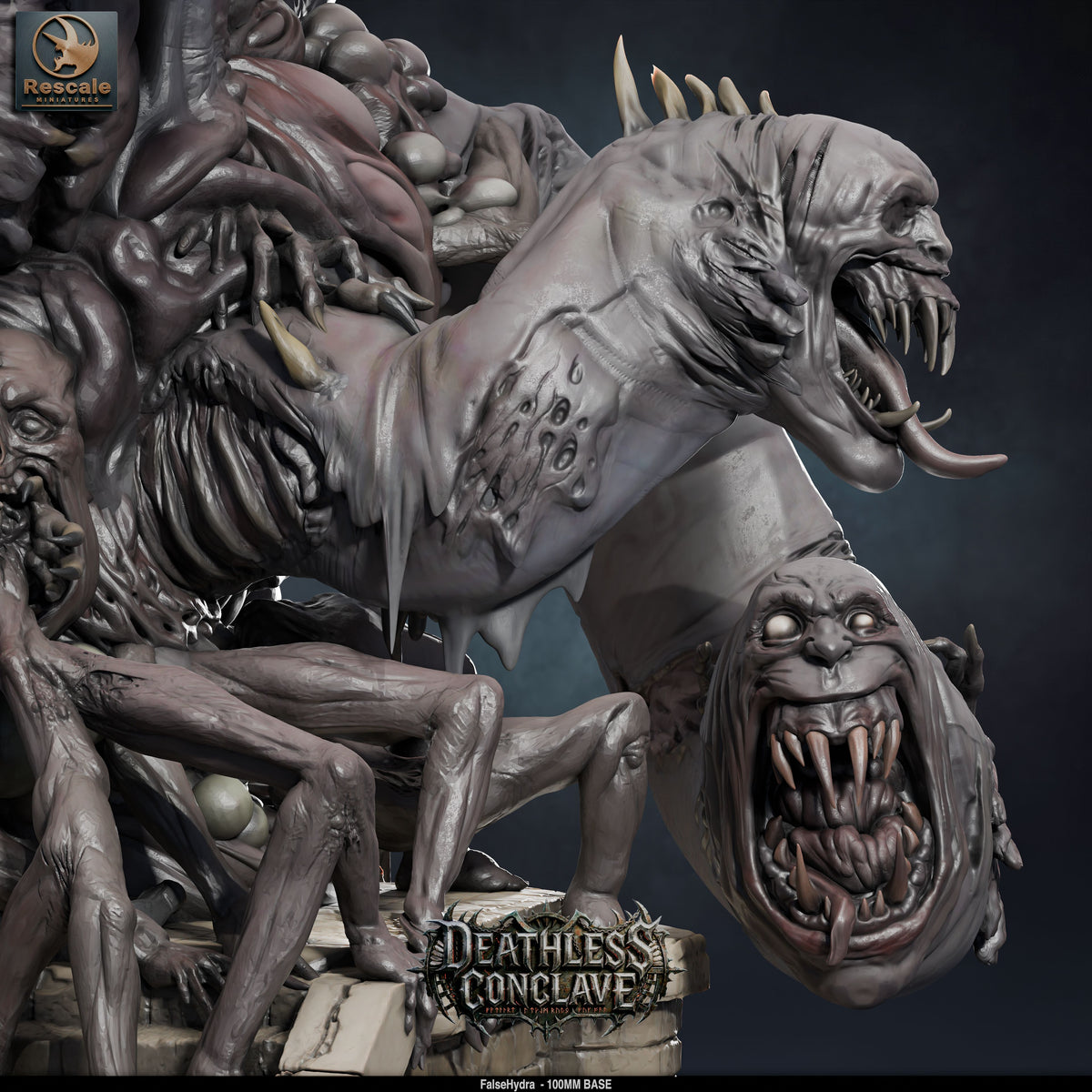 False Hydra DND TTRPG Resin Model 32mm 100mm Base